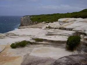 The cliffs from the southern headland of Marley Beach