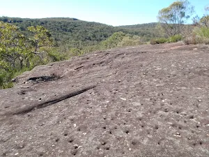 Textured rock near the end of Yeomans track
