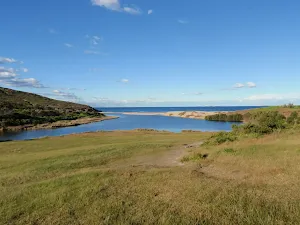 scout camp lagoon with the beach and ocean in the background