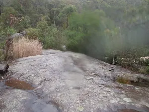 Track across rock surface