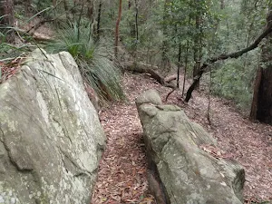 Walking through the cleft in the rock