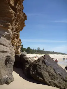 Caves beach caves with Caves Beach beyond