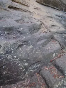 Stairs cut into rock
