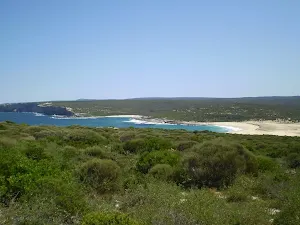 Looking down on Marley Beach from Marley Head