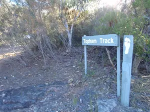 Signpost at the start of Topham Track