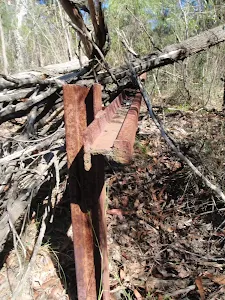 Passing an old gate on the Western Commission Track