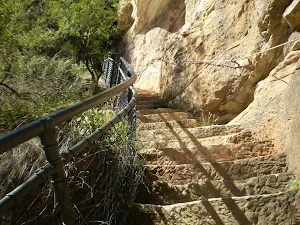 Stairs up Wentworth Pass