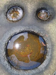 Mickey Mouse style rock holes