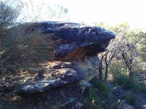 Rock outcrop on the Willunga track