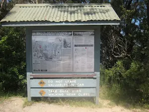 Info sign at Golden stairs car park