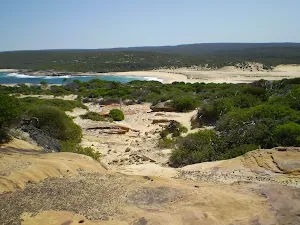 Looking down on Marley Beach from Marley Head