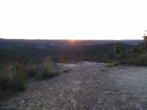 Sunset from Baltzer Lookout service trail