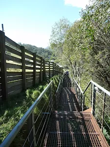 Walking down the Village trail footpath