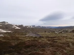 view across the mountain range