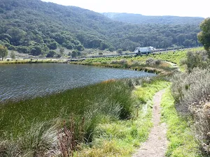 Looking down along the Pipeline Path to the pondage