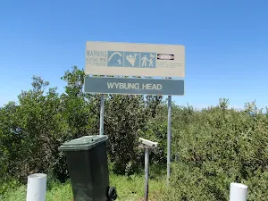 Sign at the end of Wybung Head Rd