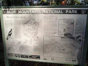 Blue Mountains NP info sign at car park