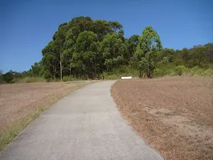 Open grasslands next to a path in Green Point Reserve