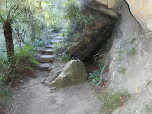 Track around rocky outcrop