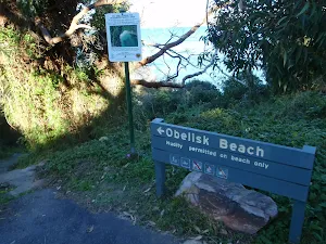 Sign for Obelisk Beach
