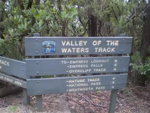Sign post along track