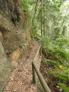 Track at base of cliff