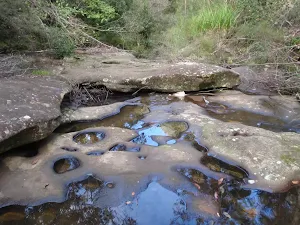 Water ponds in rocks